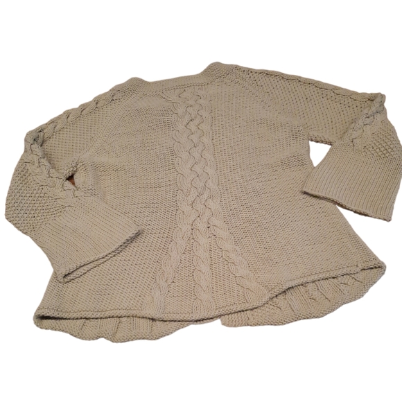 SPLENDOR! Cardigan Sweater Crochet Heavy Weight Buttons Womens Size L #7143 - Picture 5 of 6